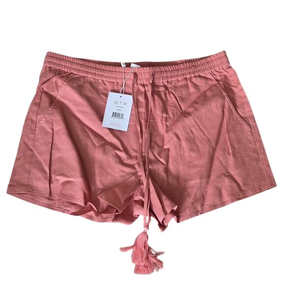 NWT Andie Swim The Graciosa Linen Blend Shorts Sunset Size Small - Picture 2 of 6